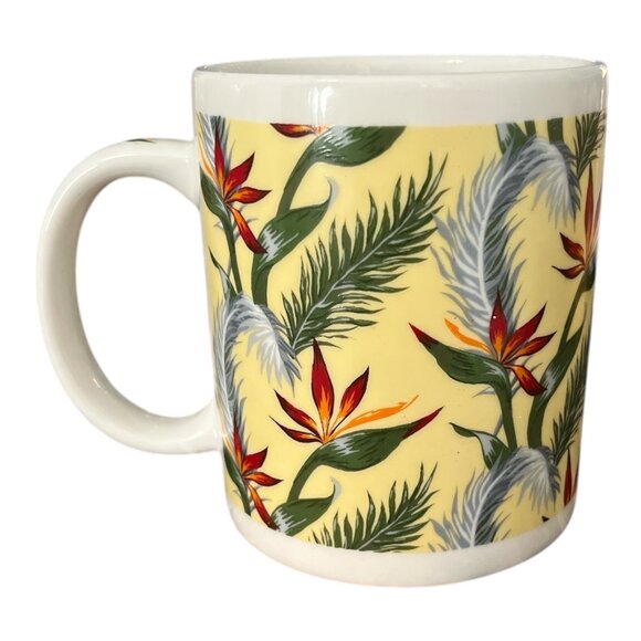 Bird of Paradise Mug Porcelain China Hawaii Tropical Flower Coffee Cup 4x3" 1990 - Picture 5 of 5
